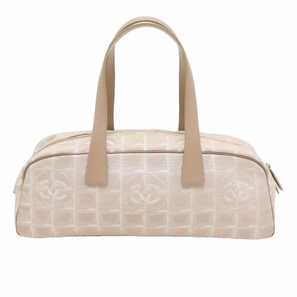 Elegant Chanel Travel Line Bar Bag in Beige